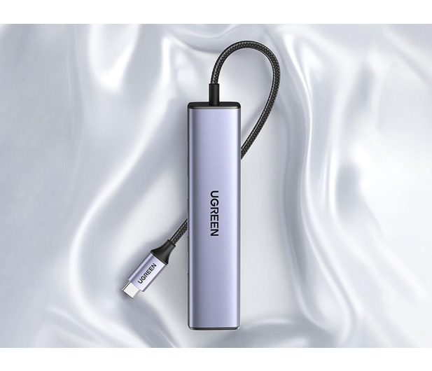 UGREEN Adapter CM475 Hub USB-C do 3x USB 3.0 RJ45 USB-C PD szary - 1488901 - zdjęcie 2